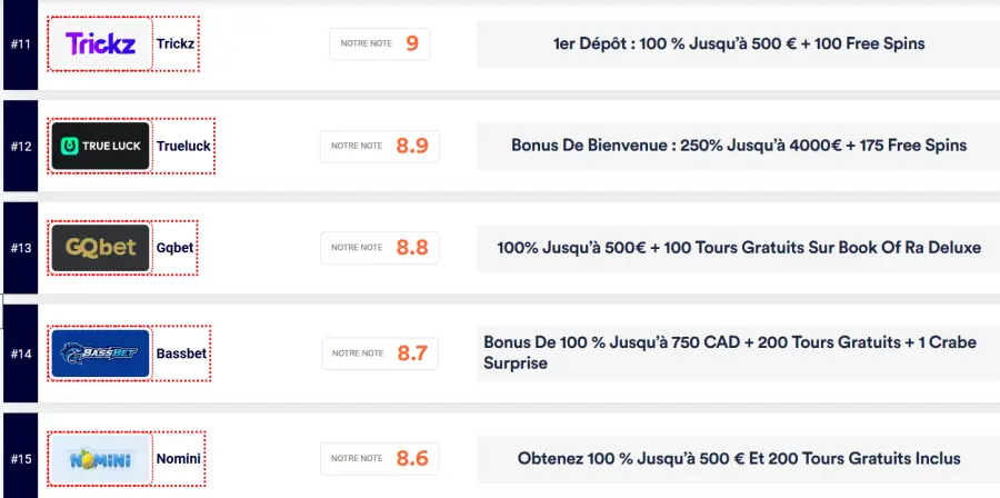 Nouveau casino en ligne